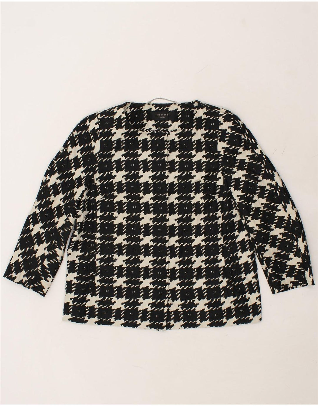 MAX MARA Blazer Jacket pentru femei UK 12 Medium Black Check Poliester