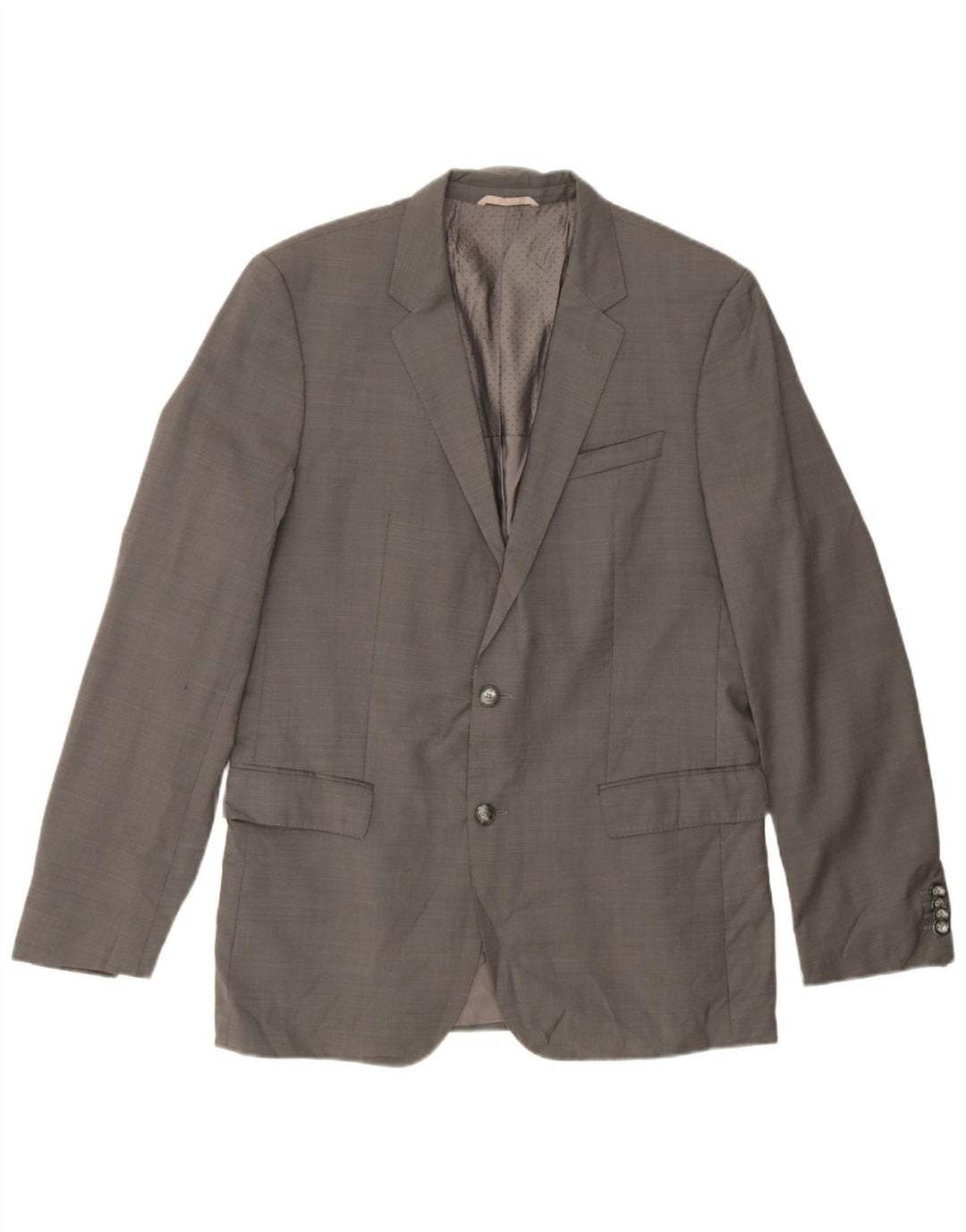 Jachetă pentru bărbați Hugo Boss pentru bărbați, cu 2 nasturi, lână gri UK 42 XL
