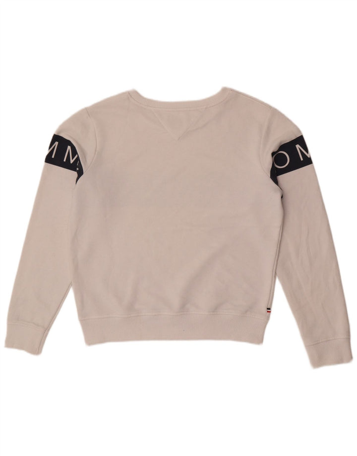 Pulover de hanorac Tommy Hilfiger pentru femei UK 14 Medium White Colorblock