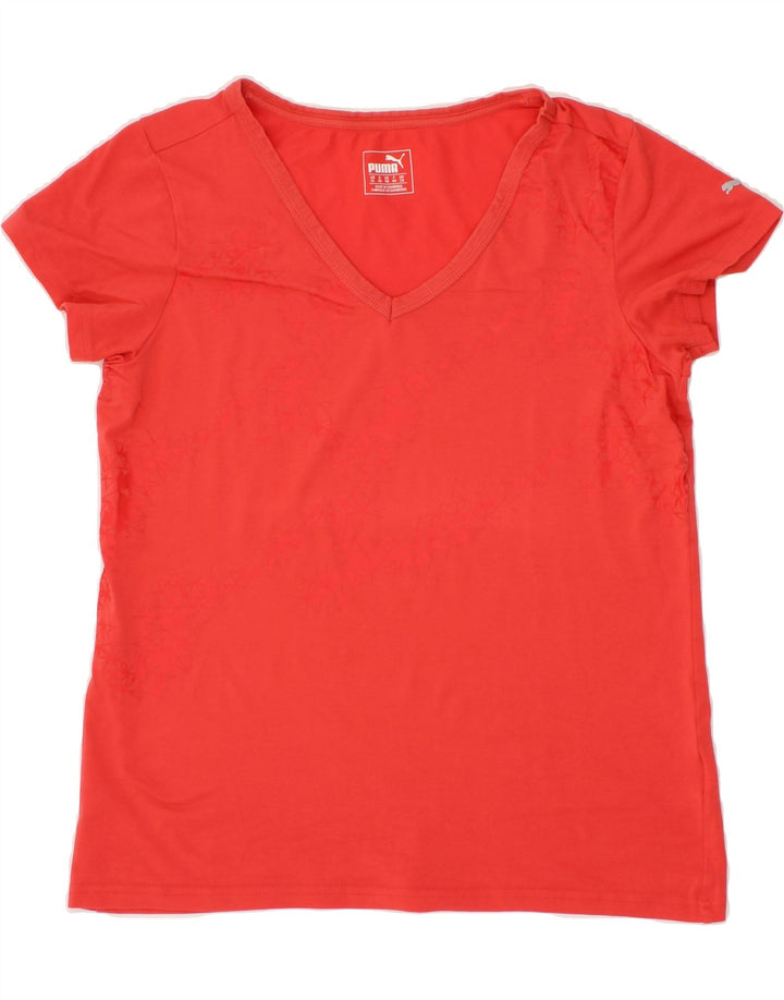PUMA Womens T-Shirt Top UK 16 Large Red Vintage Puma and Second-Hand Puma from Messina Hembry 