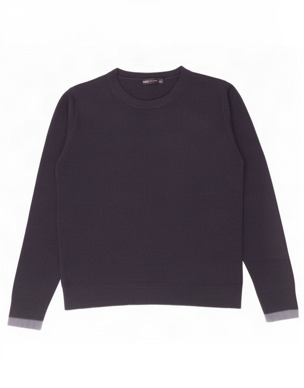 Pulover pentru femei Marks & Spencer cu decolteu triplu UK 12 Medium Bleumarin