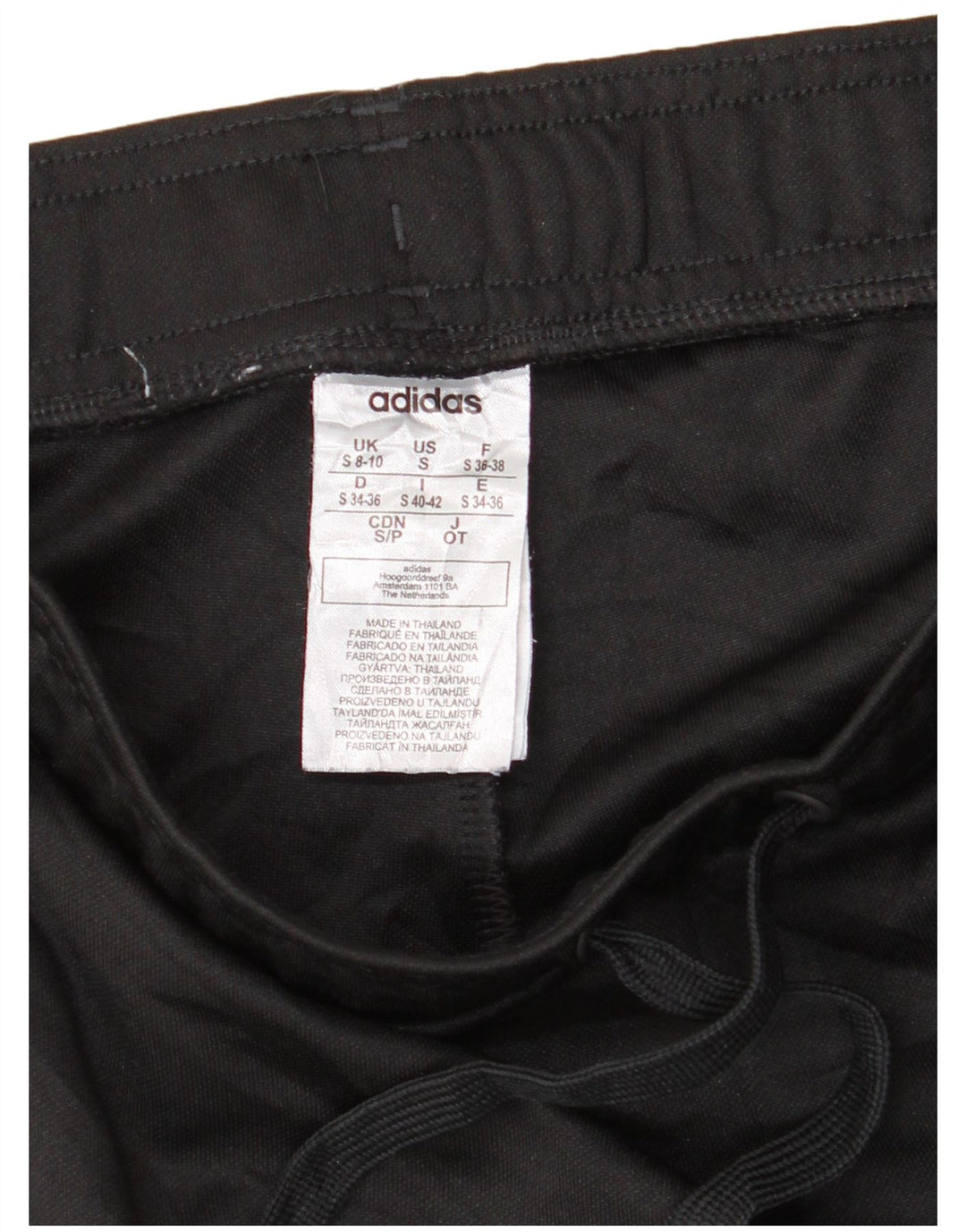 Pantaloni de trening Adidas pentru femei UK 8/10 Poliester negru mic