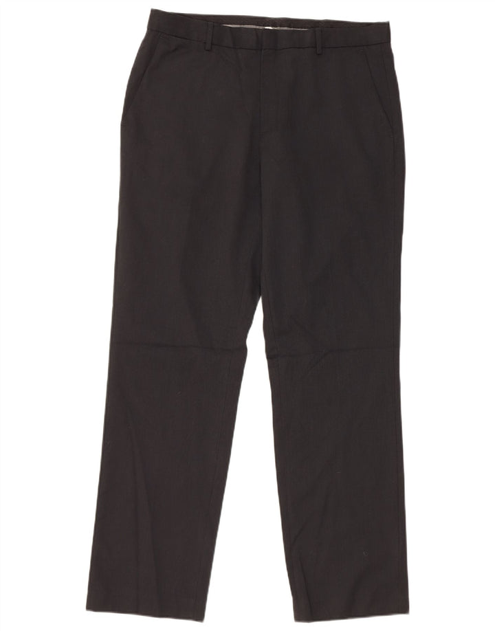 Pantaloni de costum pentru bărbați CALVIN KLEIN Slim Fit L32 L30 Poliester negru