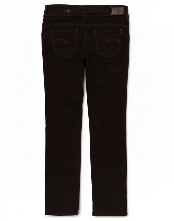 Blugi drepti G-Star pentru femei Midge cu talie medie L31 L34 bumbac negru