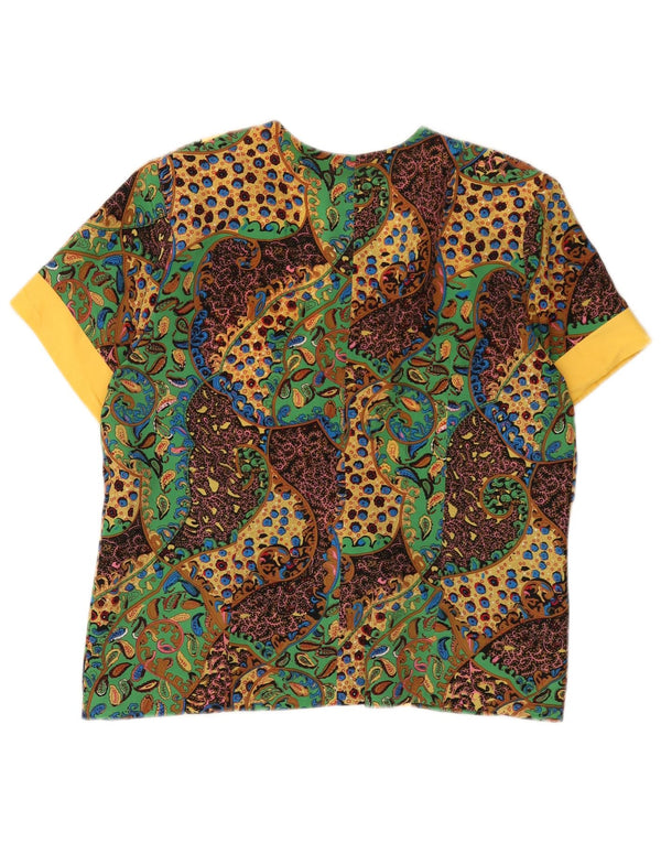 Jachetă pentru femei VINTAGE cu mânecă scurtă, UK 14, mare, multicoloră