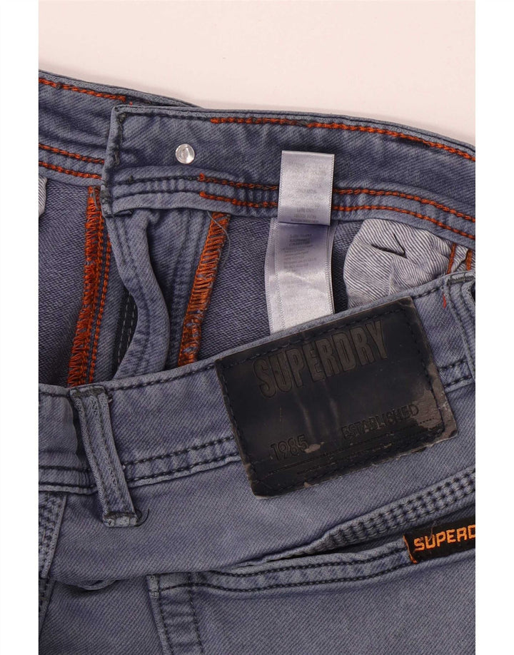 Pantaloni chino slim pentru bărbați Superdry W32 L29 bumbac gri