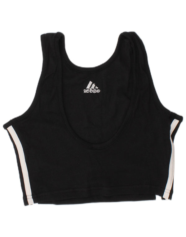 Sutien sport pentru femei Adidas UK 8/10 Sport mic din bumbac cu dungi negre
