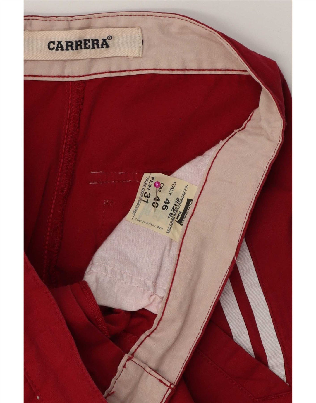 Pantaloni drepti pentru bărbați Carrera W31 L31 bumbac roșu