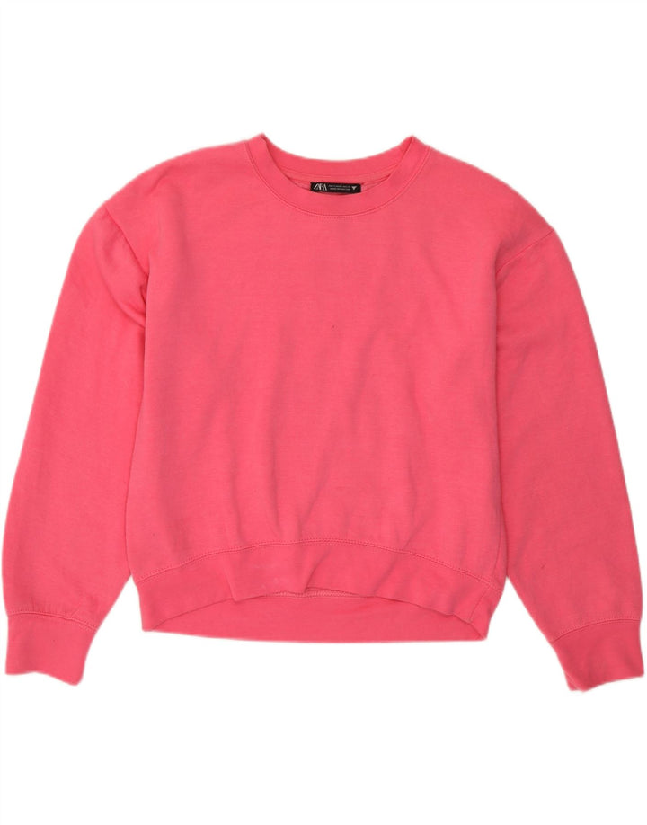 Pulover supradimensionat pentru femei Zara UK 10 Poliester roz mic