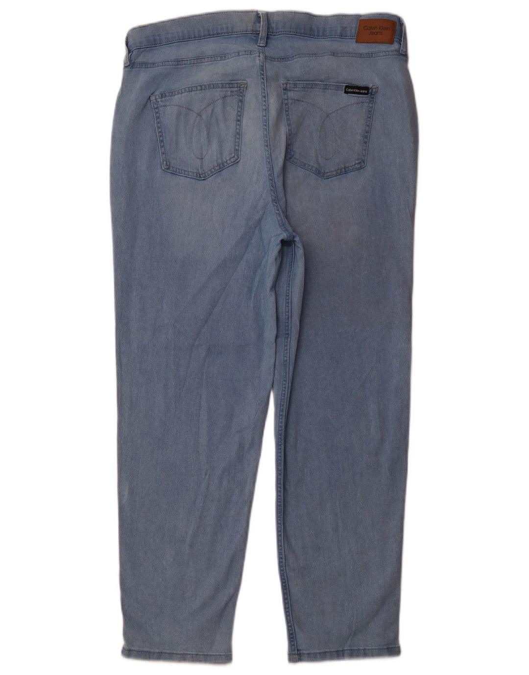 Calvin Klein Blugi Crop Slim pentru femei US 16 Large W33 L26 Blue Bumbac