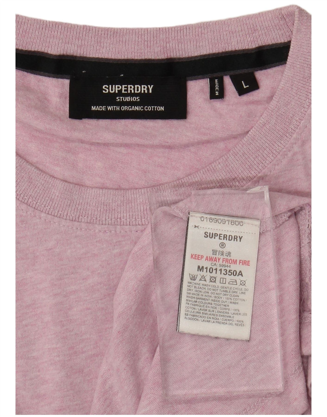 SUPERDRY tricou pentru bărbați Top mare, roz, bumbac cu pete