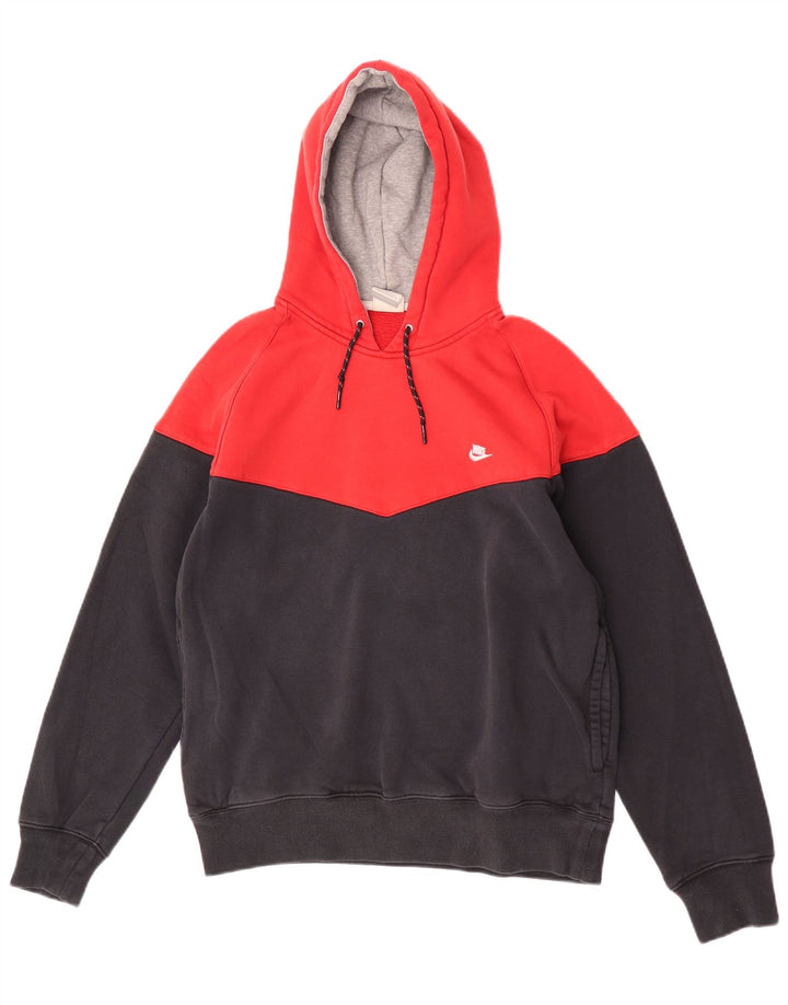 Pulover Nike pentru bărbați, cu formă regulată, cu glugă, roșu mediu, bumbac color bloc