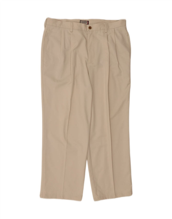 IZOD Mens Pegged Chino Trousers W36 L29 White Cotton Vintage Izod and Second-Hand Izod from Messina Hembry 