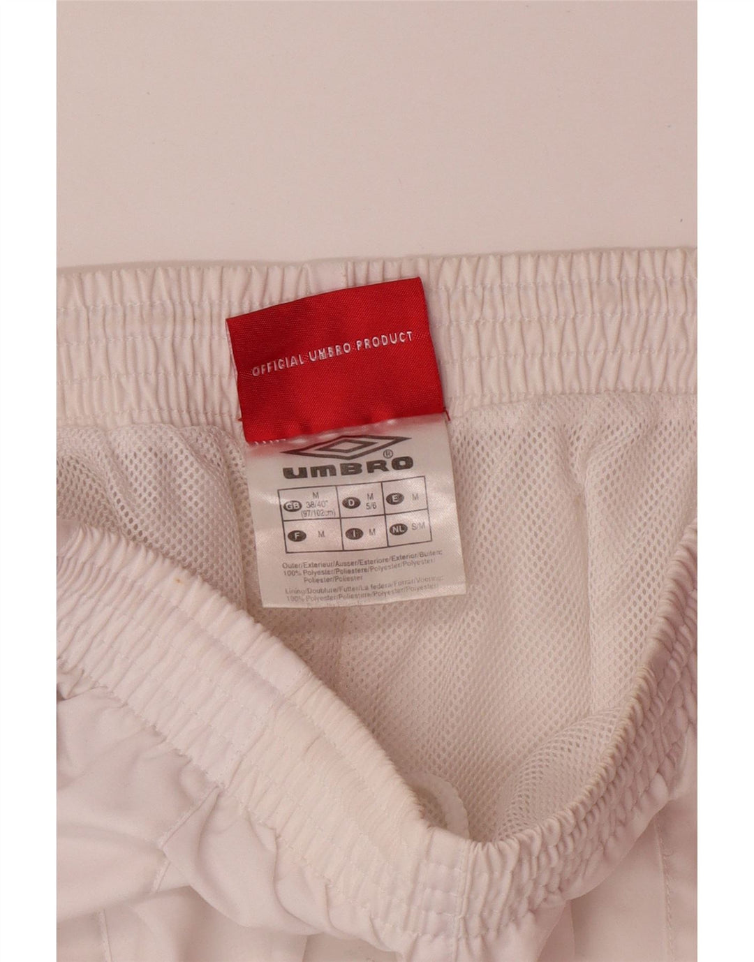 UMBRO Bermude Sport pentru bărbați, UK 38/40 Poliester alb mediu