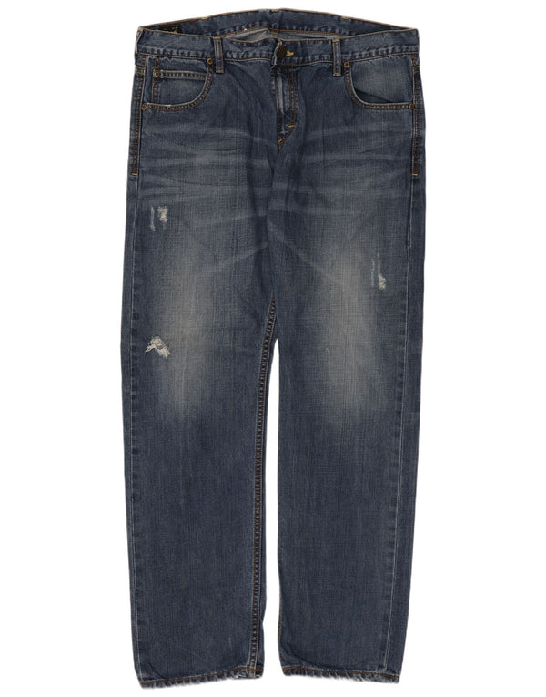 Blugi Lee Bărbați Knox Distressed Straight W38 L32 Bumbac albastru