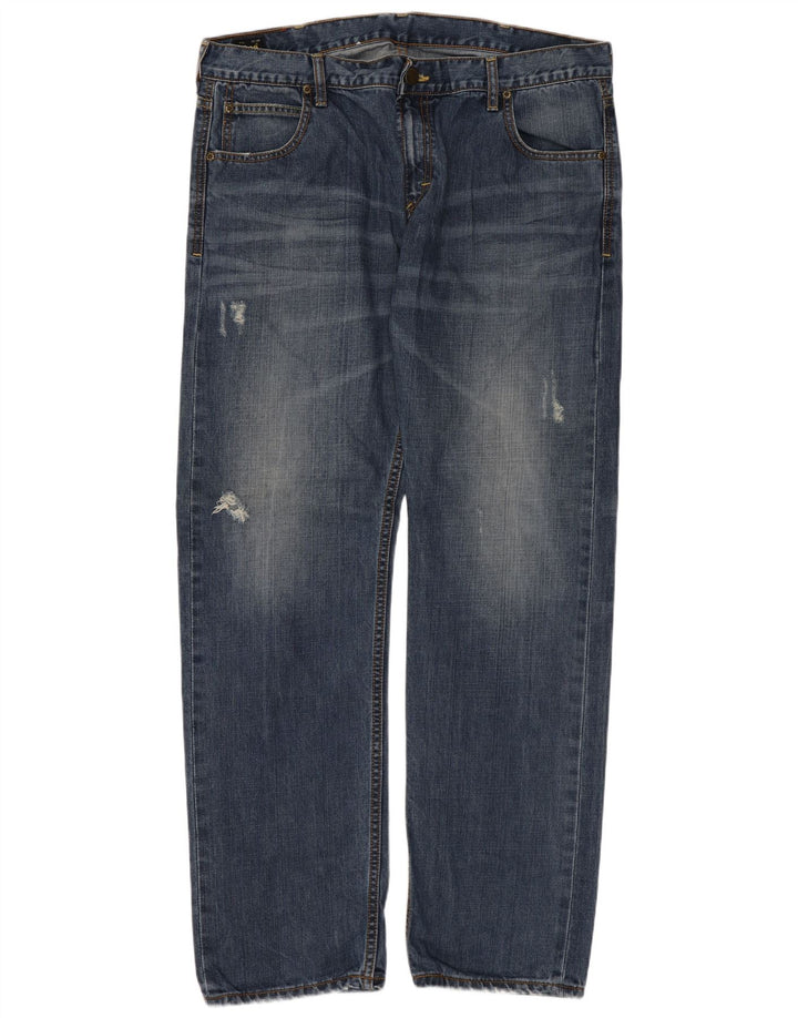 Blugi Lee Bărbați Knox Distressed Straight W38 L32 Bumbac albastru