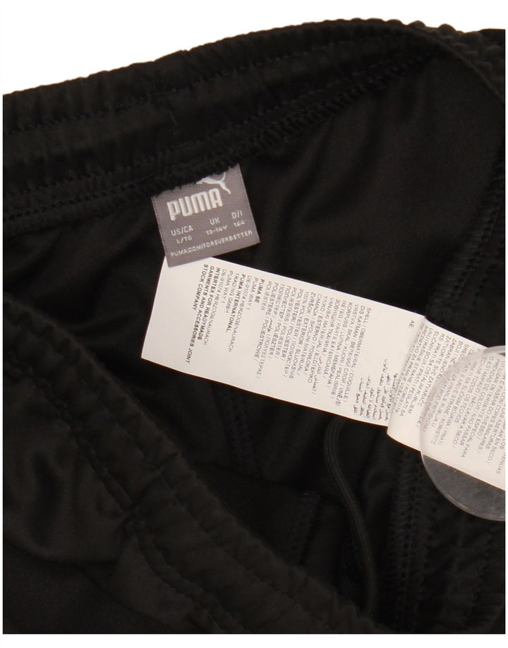 Pantaloni de trening Puma pentru băieți 13-14 ani, negru, poliester color bloc