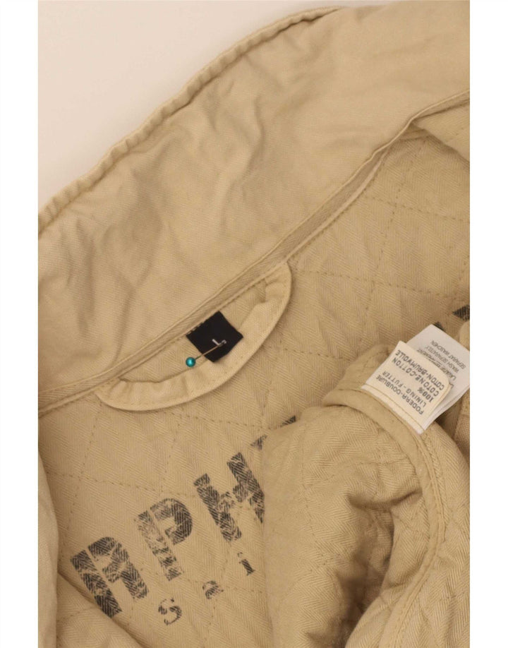 Murphy & Nye Jachetă Bomber pentru bărbați, cu tăiere obișnuită, UK 40, mare, bej, bumbac