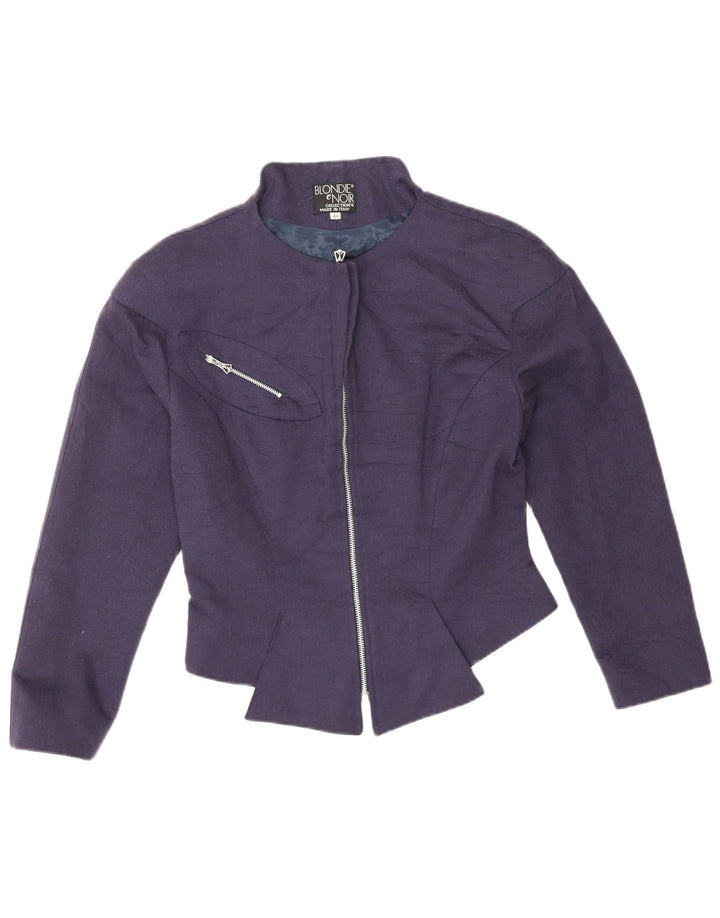 Bomber VINTAGE pentru femei IT 44 Medium Acetat bleumarin