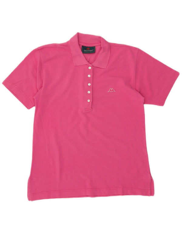 Tricou polo KAPPA pentru femei UK 14, bumbac roz mediu