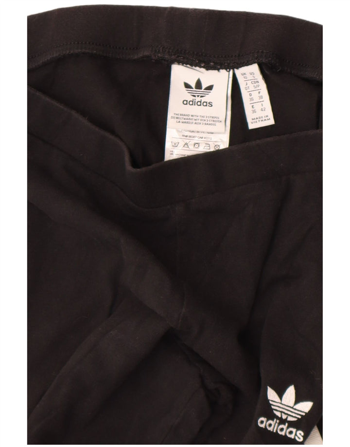 Leggings pentru femei Adidas UK 10 mic bumbac negru