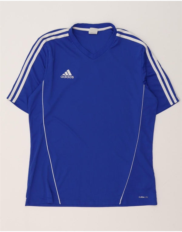 Tricou ADIDAS Climalite pentru bărbați Top mare din poliester albastru