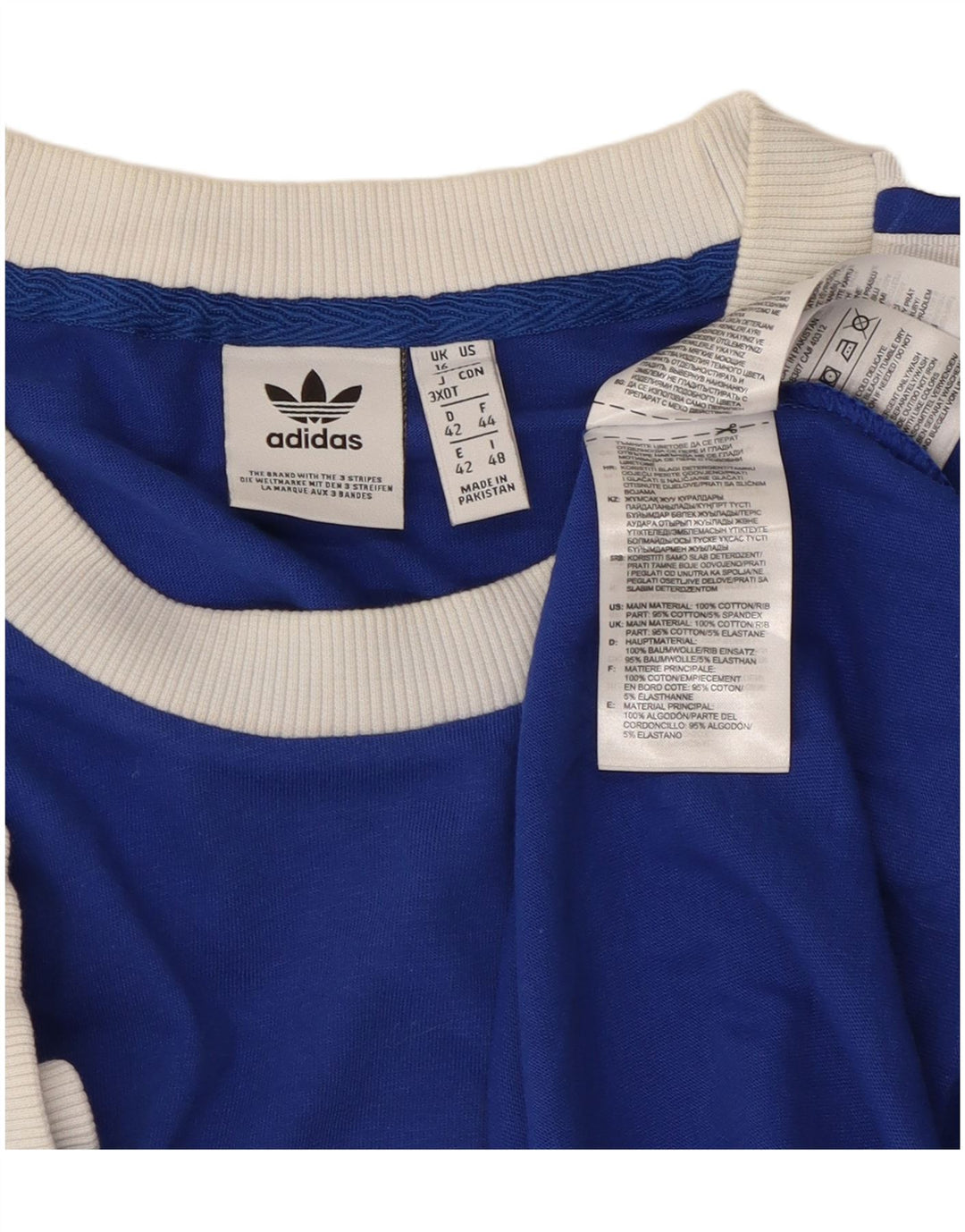 Tricou Adidas pentru femei Top UK 16 Large Blue Bumbac