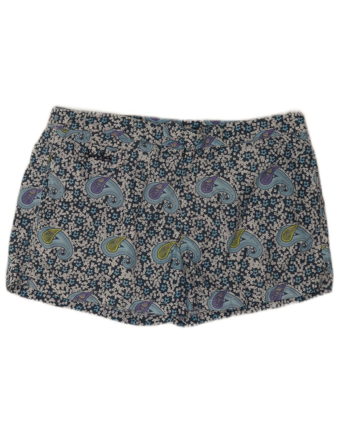 MC2 SAINT BARTH Pantaloni scurți de înot pentru bărbați, mari, albastru, poliamidă Paisley