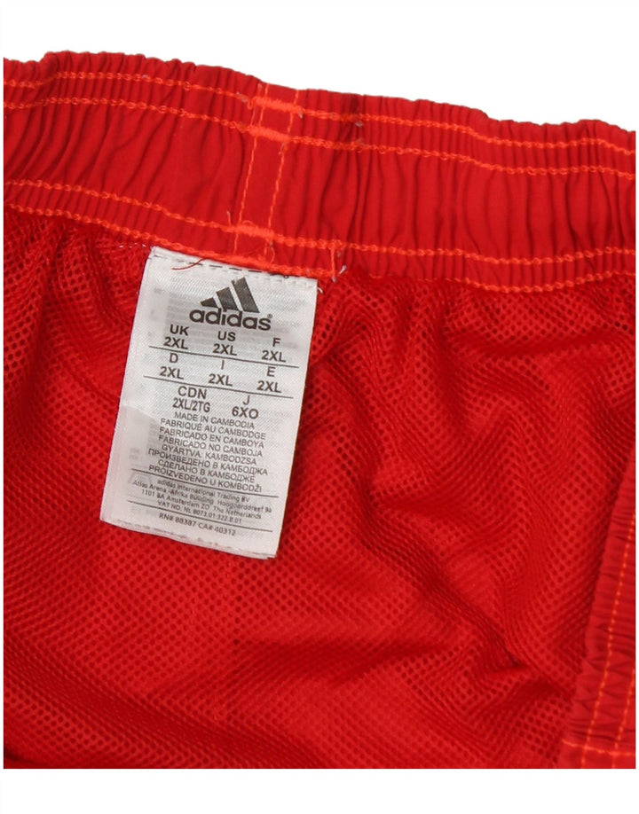 Pantaloni scurți sport pentru bărbați Adidas 2XL poliamidă roșie