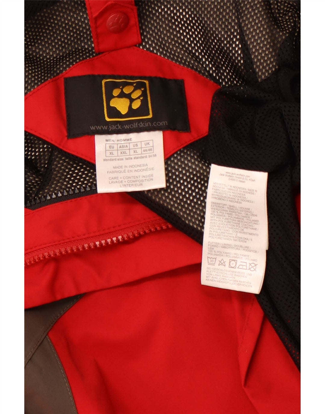 JACK WOLFSKIN Jachetă de ploaie pentru bărbați UK 44/46 XL Poliamidă color bloc roșu