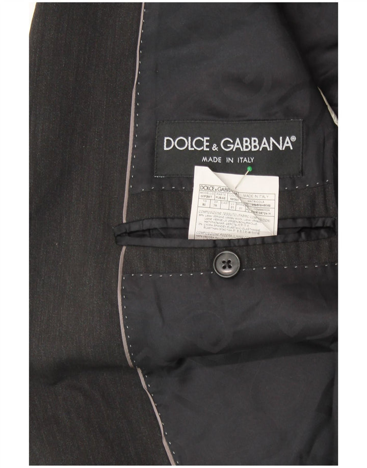 DOLCE & GABBANA Jachetă pentru bărbați cu 2 nasturi IT 50, mare, gri cu dungi