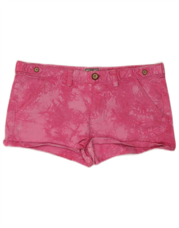 Pantaloni caldi pentru femei Superdry Medium W34 Pink Tie Dye Bumbac