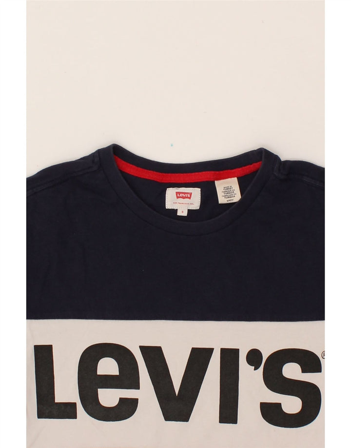 LEVI'S Mens Graphic T-Shirt Top Small Multicoloured Colourblock Cotton Vintage Levi's and Second-Hand Levi's from Messina Hembry 