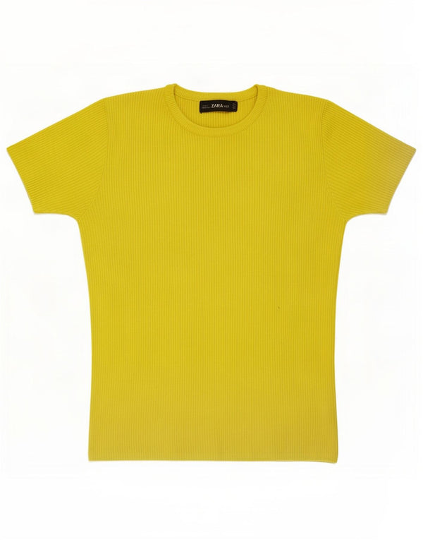 Tricou pentru femei Zara UK 10 Small Yellow Viscose