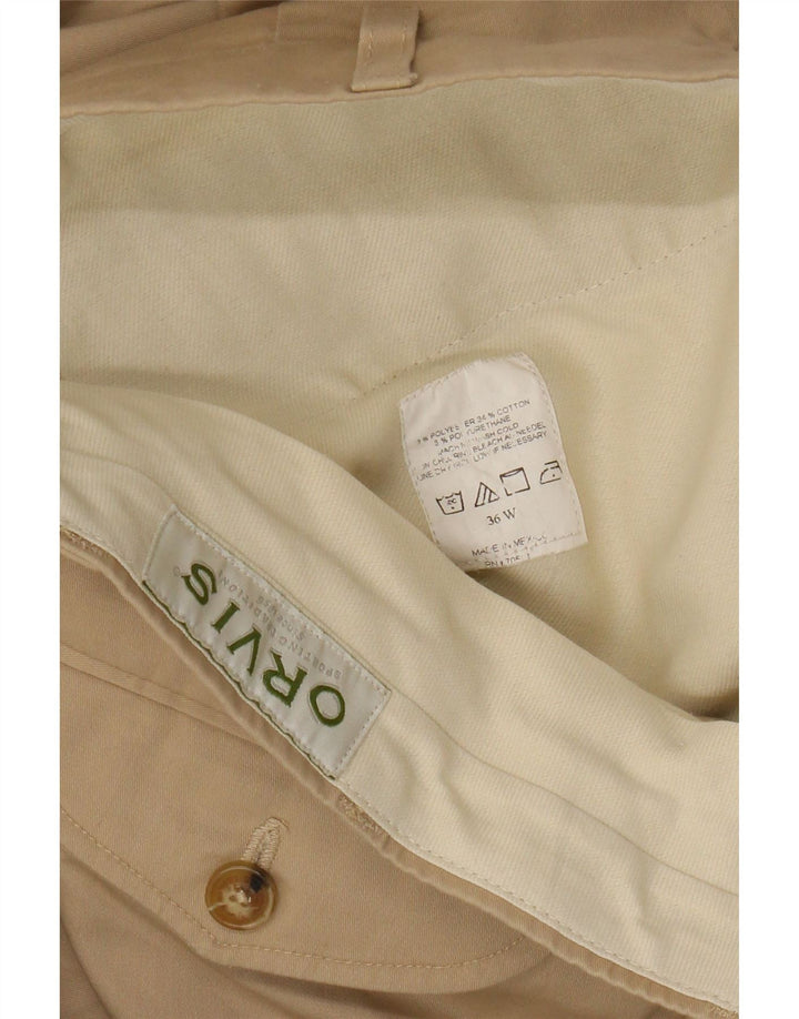Pantaloni chino drepți pentru bărbați Orvis W36 L30 poliester bej