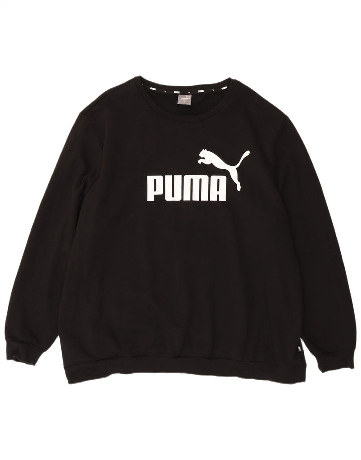Pulover grafic pentru bărbați Puma, 4XL, bumbac negru