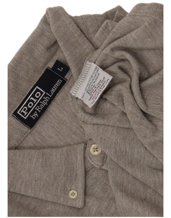 Cămașă Polo Ralph Lauren pentru bărbați, mare, gri bumbac