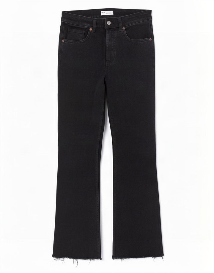 Blugi drepti pentru femei Zara EU 40 Medium W30 L26 Negri
