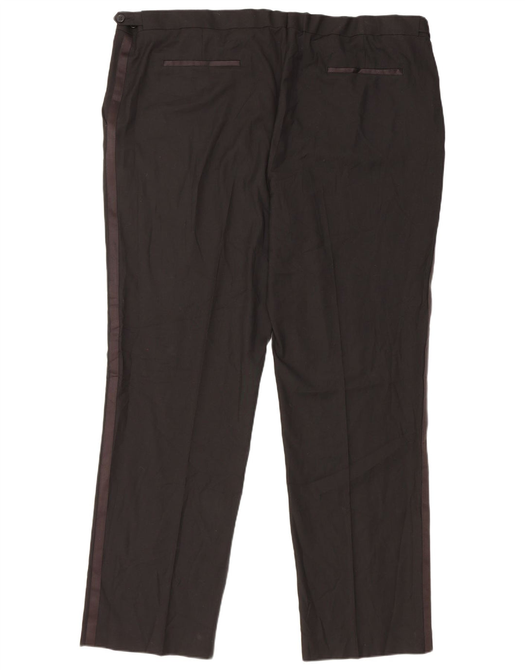 Pantaloni de costum pentru bărbați Marks & Spencer, cu tăiere obișnuită, L46 L33, poliester negru