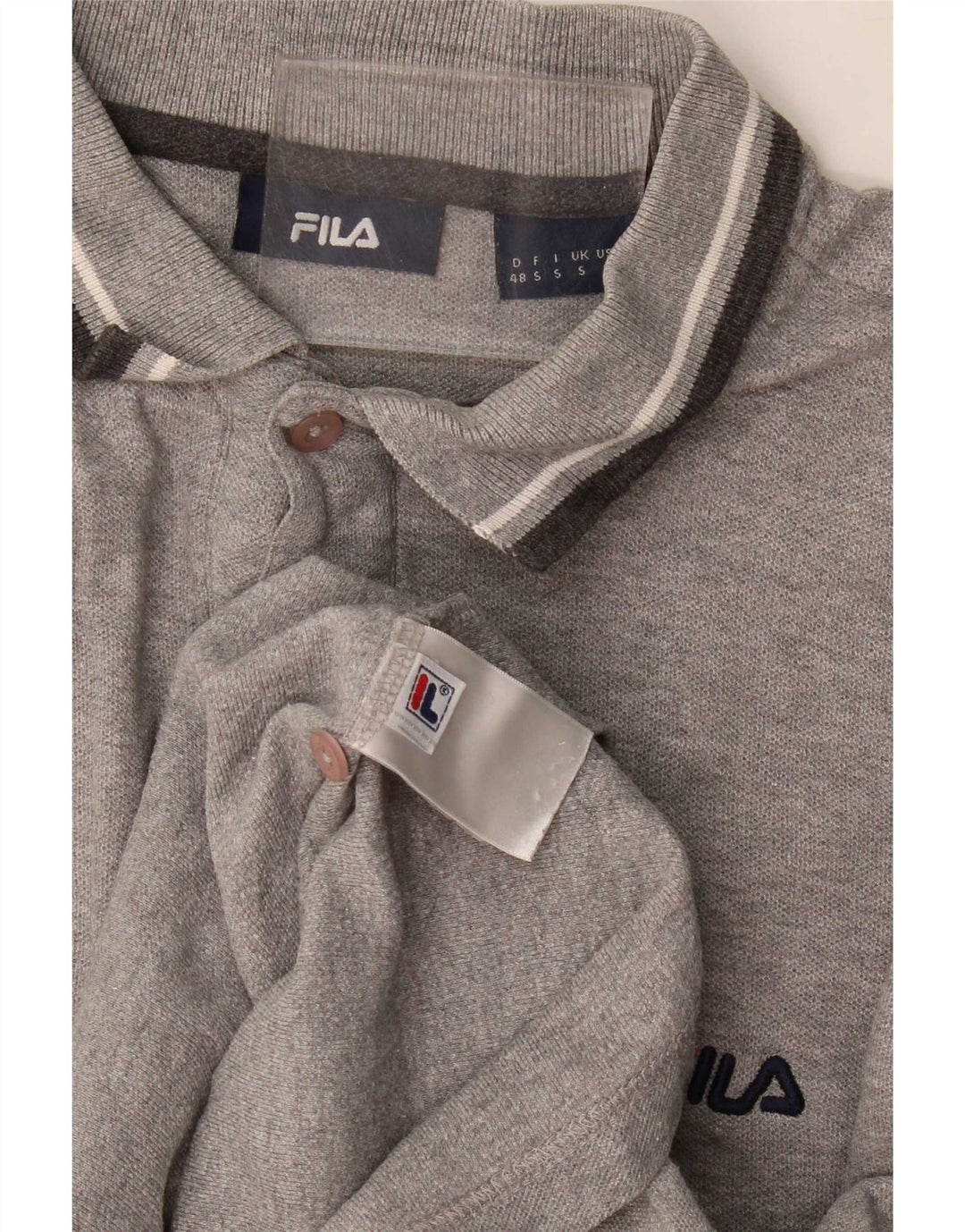 Tricou polo Fila pentru bărbați, cu dungi gri mici