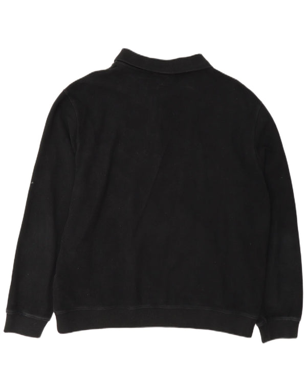Pulover cu gât polo Massimo Dutti pentru bărbați, bumbac negru 2XL