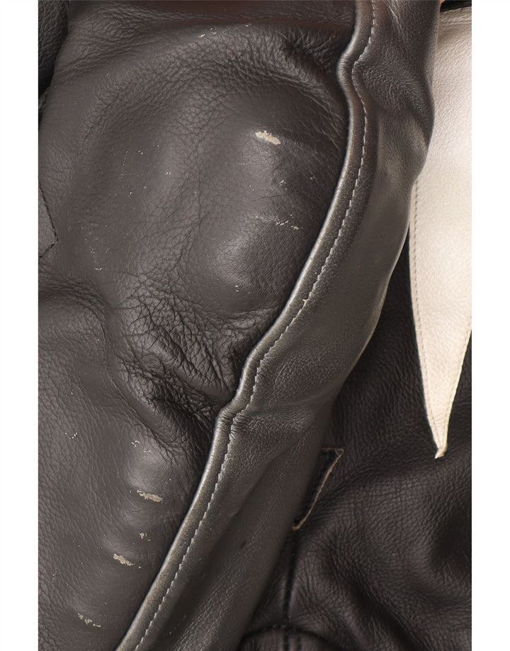 Salopetă din piele Spyke pentru femei IT 44 Medium Black Leather Motocicletă