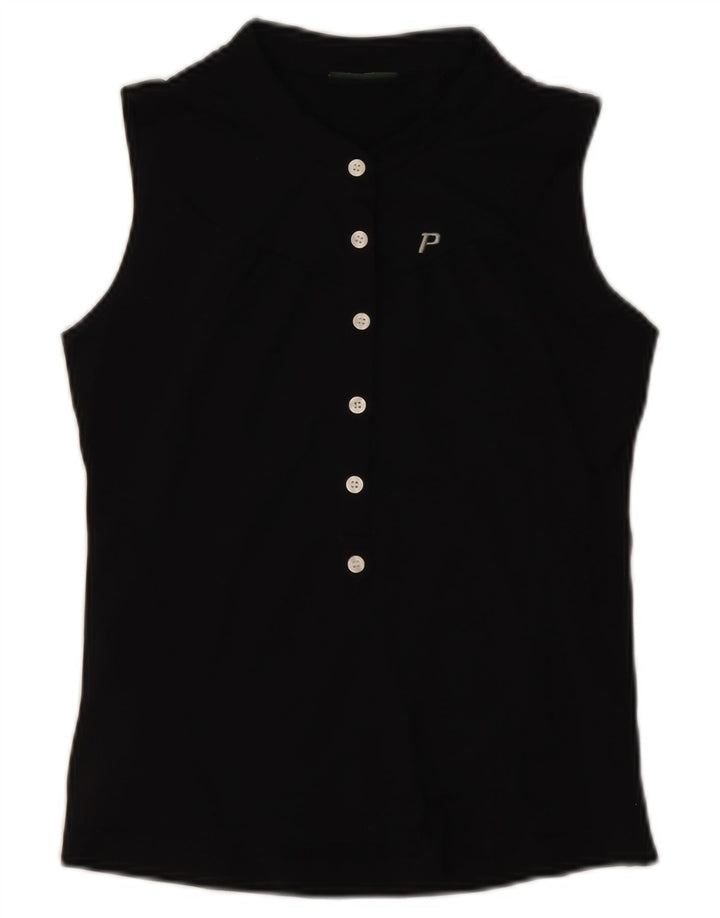 Peak Performance Tricou polo fără mâneci pentru femei UK 10 Small Poliamidă neagră