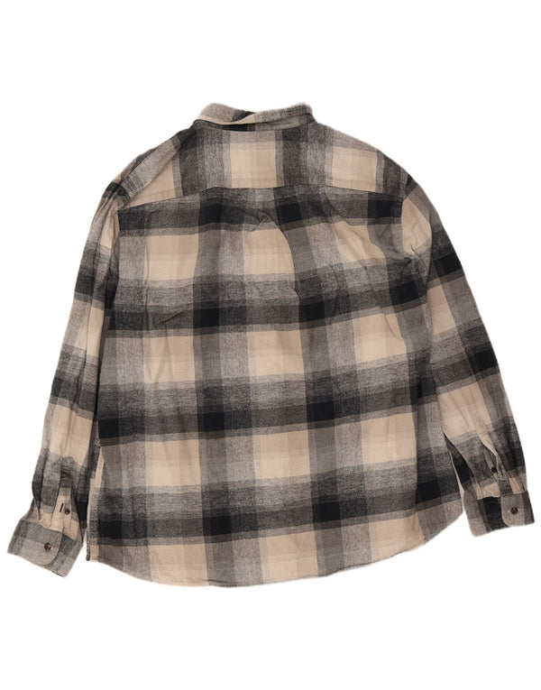 Cămașă de flanel pentru bărbați Marks & Spencer, 2XL, bej, cu carouri