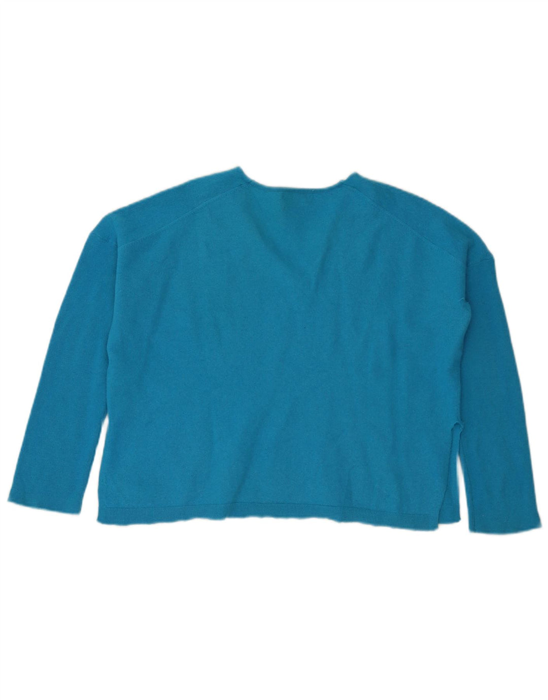Massimo Dutti Pulover oversize cu decolteu în V pentru femei UK 10 Small Blue