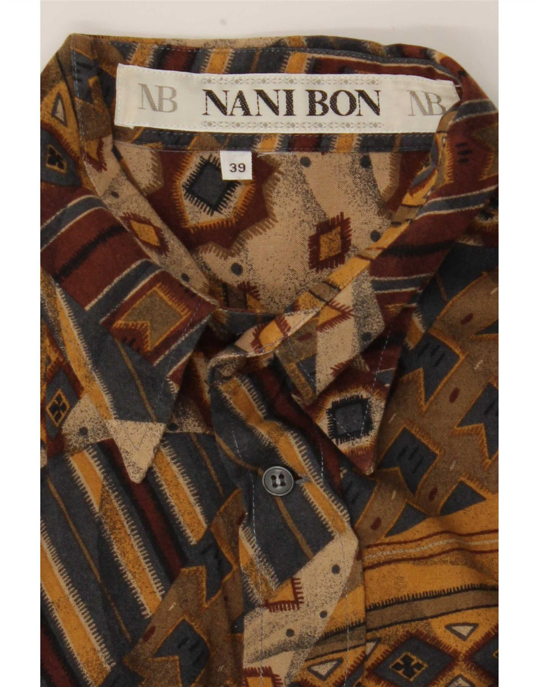 Cămașă cu mânecă scurtă pentru bărbați NANI BON Mărimea 39 Mediu Multicolor Geometric