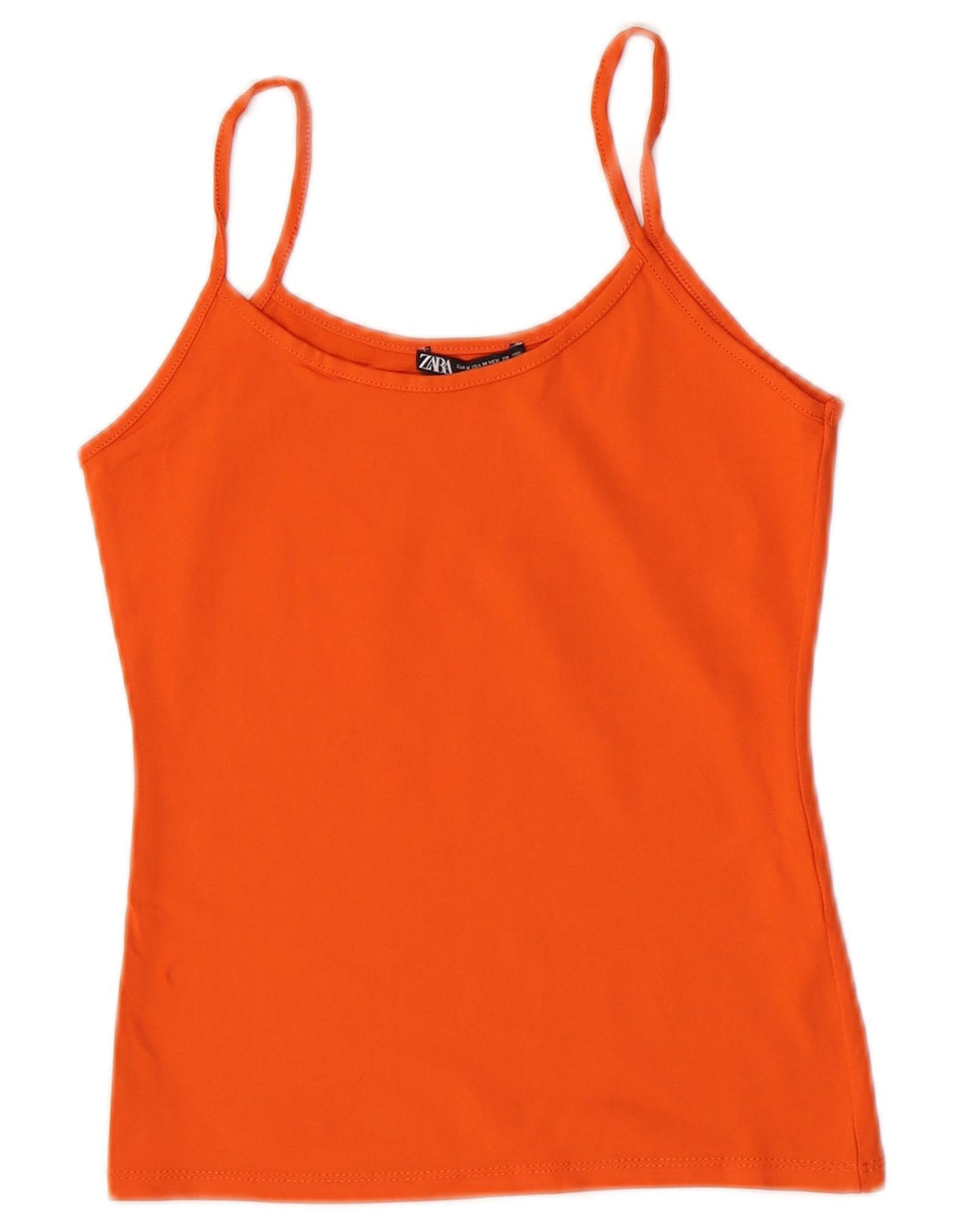 Top camis pentru femei Zara UK 12 Medium Orange Poliamidă