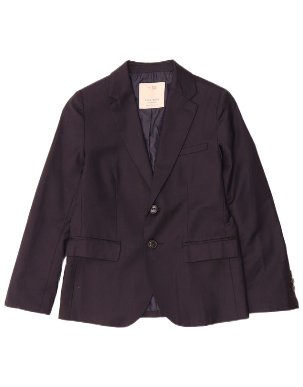 Jachetă Blazer 2 Nasturi Zara Băieți 9-10 Ani Lână Bleumarin