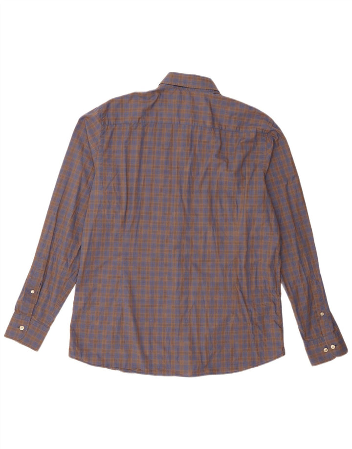 Cămașă pentru bărbați Hackett Slim Fit XL, maro, bumbac cu carouri