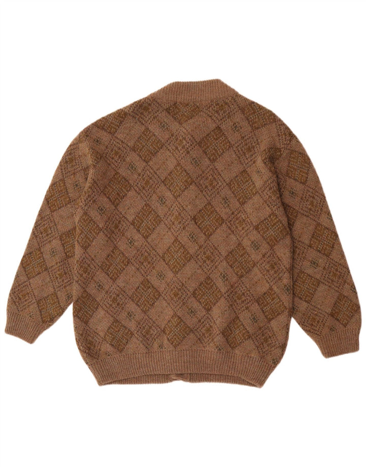 Pulover cardigan Angelo Greco pentru bărbați By Simona Maro mare Argyle/Diamond